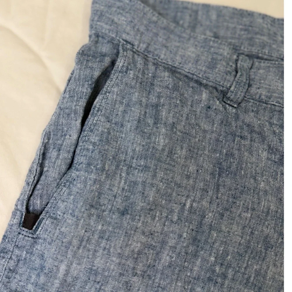 Patagonia Men's Back Step Shorts Size 32 Chambray Blue Hemp Blend